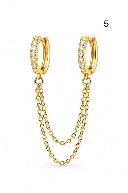 Connected earrings