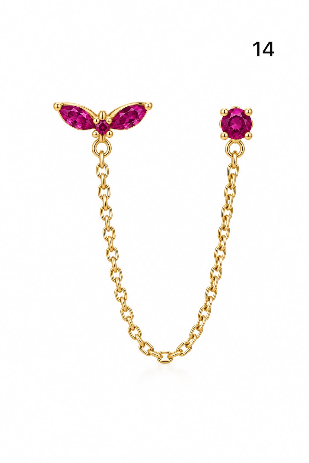 Connected earrings