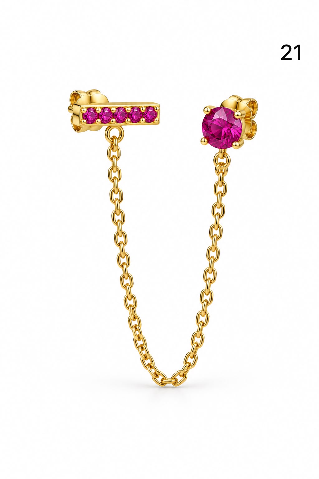 Connected earrings