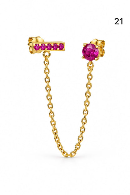Connected earrings