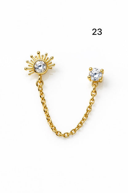 Connected earrings