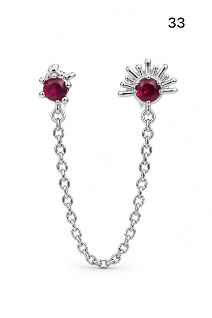 Connected earrings