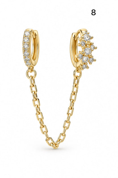 Connected earrings