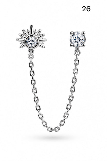 Connected earrings