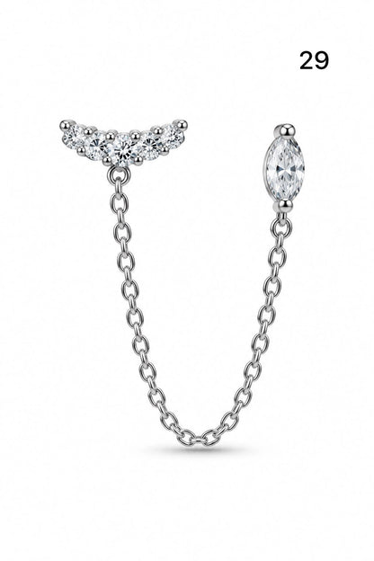 Connected earrings