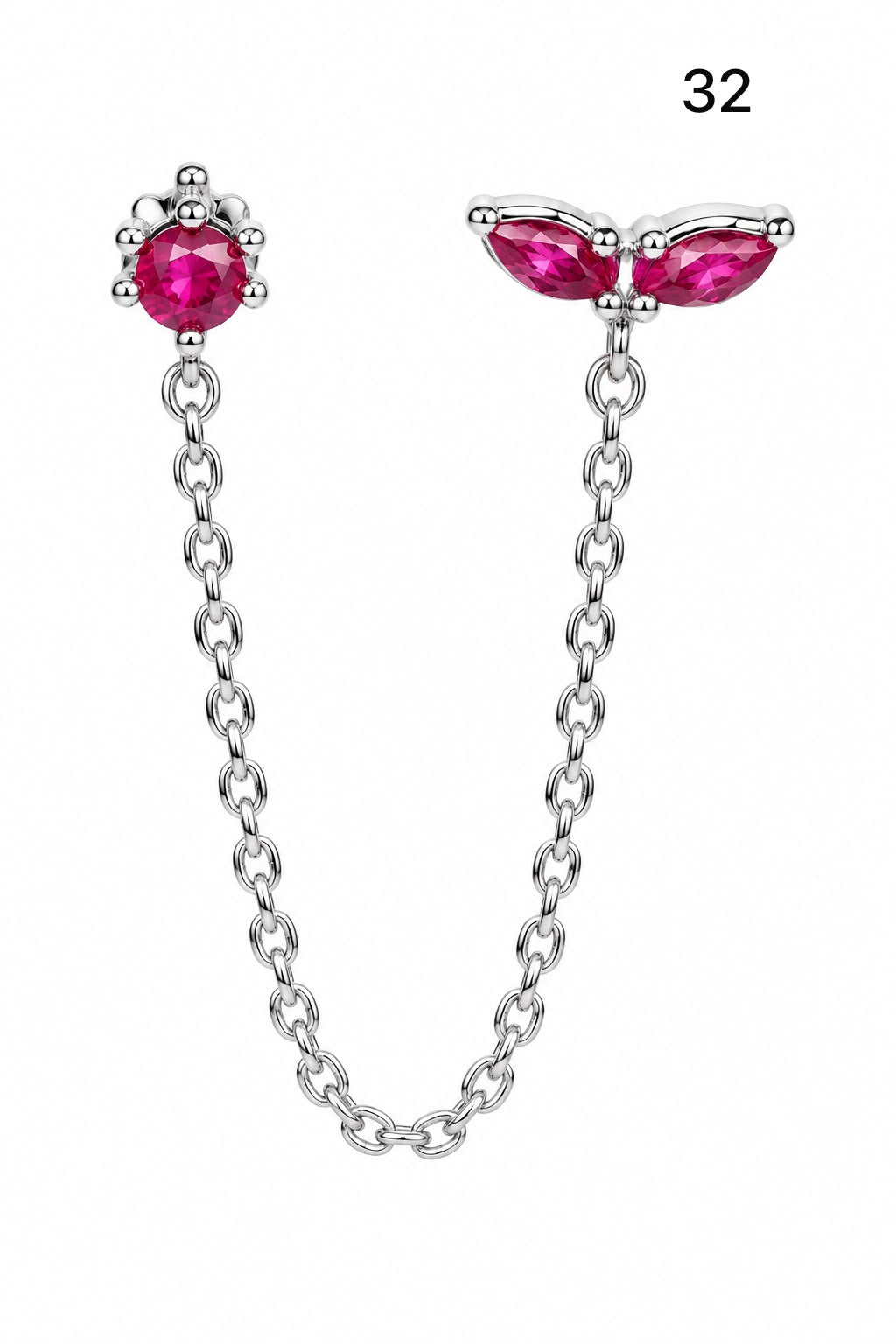 Connected earrings