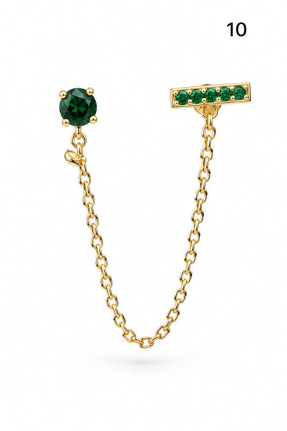 Connected earrings