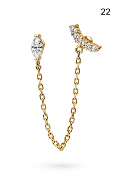 Connected earrings
