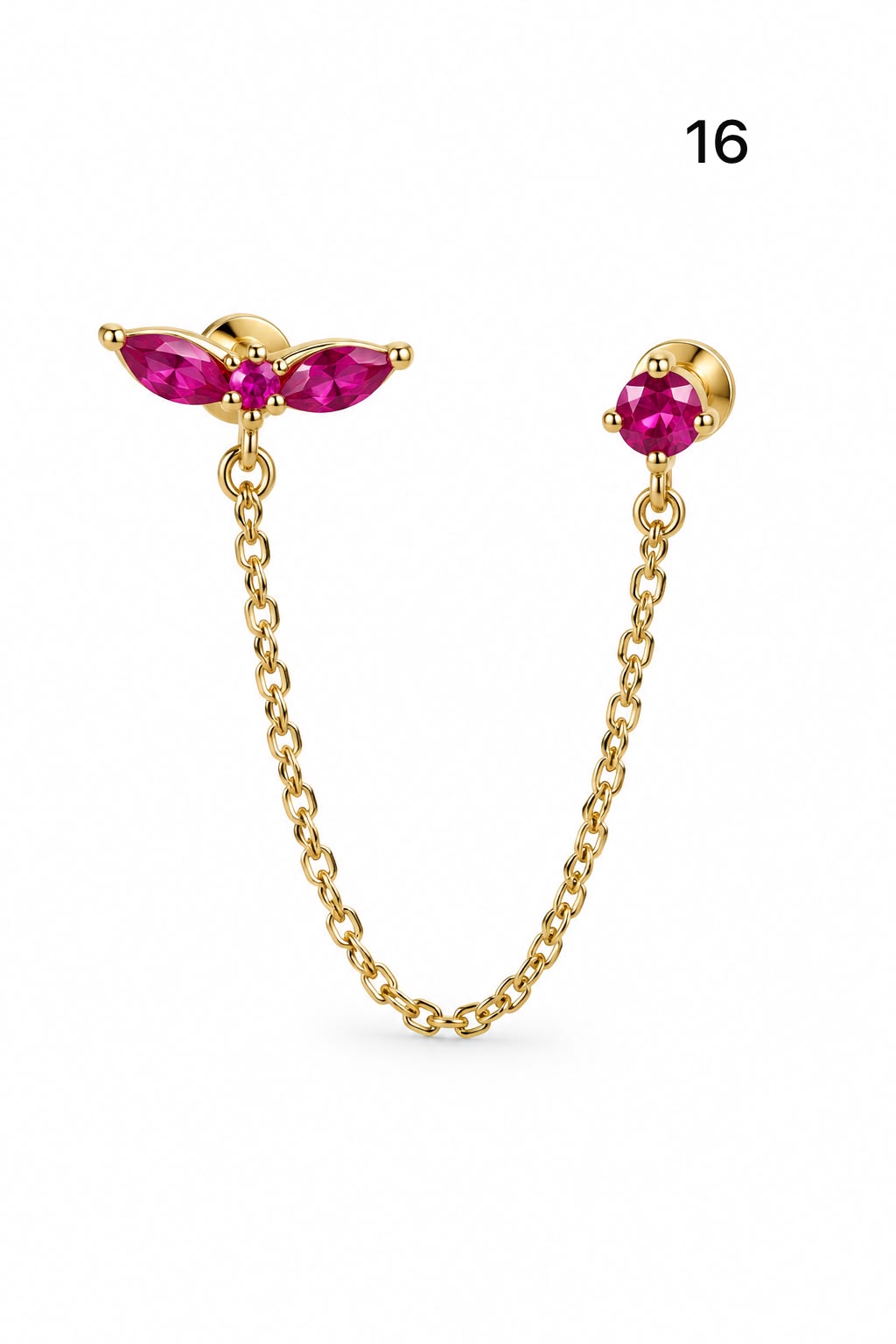 Connected earrings