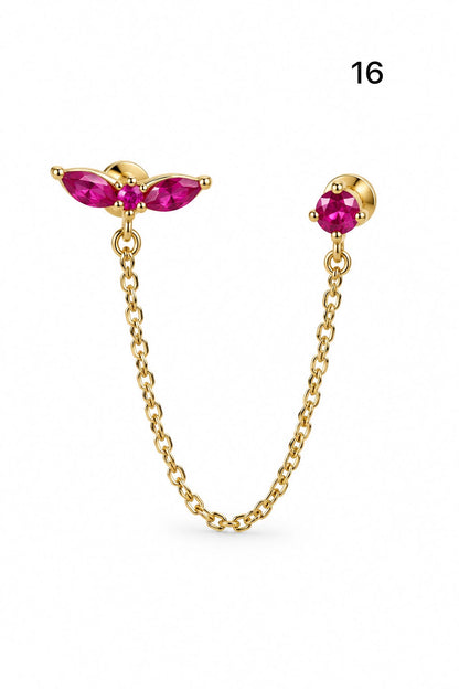Connected earrings