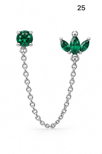 Connected earrings