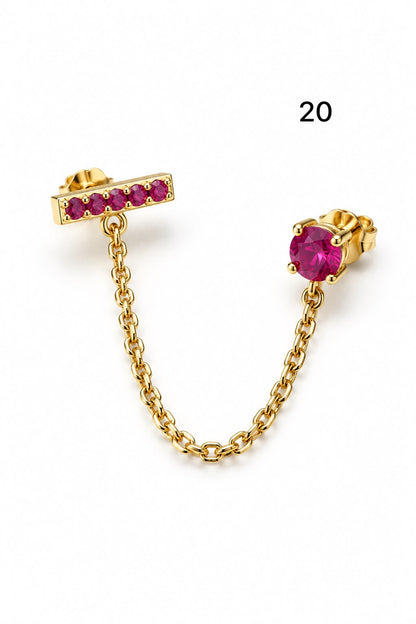 Connected earrings
