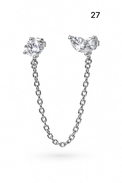 Connected earrings